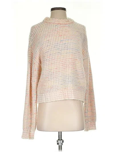 Pre-owned Lovers & Friends Turtleneck Sweater In White