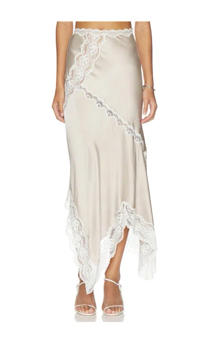 Lovers & Friends Vallin Midi Skirt In Neutral