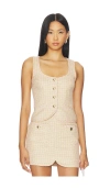 Lovers & Friends Vanessa Tweed Top In Neutral