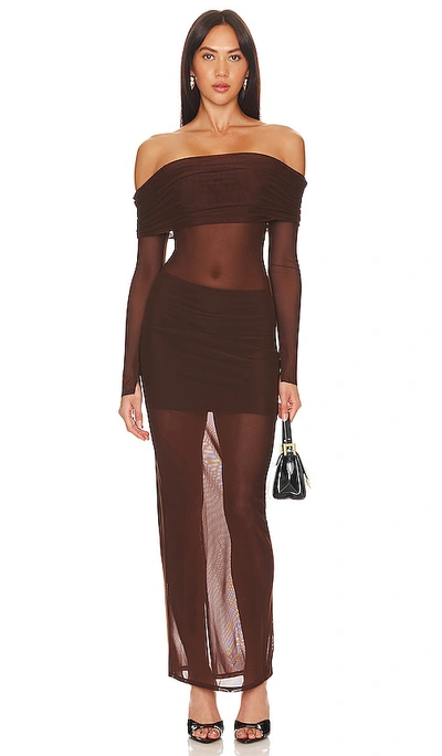 Lovers & Friends X Anja Dujakoviä  Fio Maxi Dress In Brown