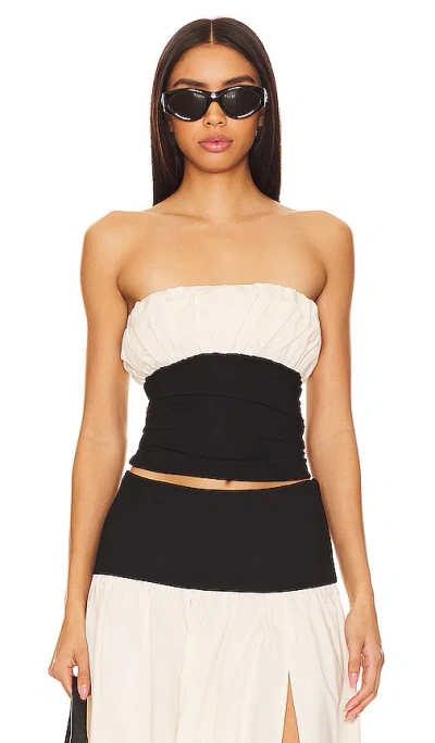 Lovers & Friends X Anja Dujakoviä Mac Tube Top In Black & Ivory