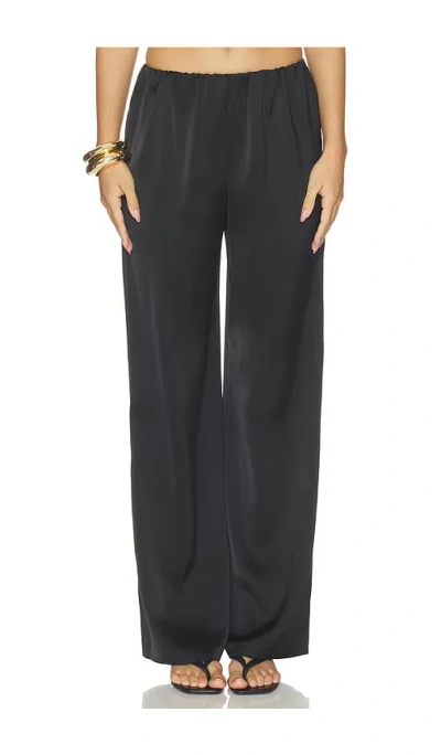 Lovers & Friends X Blake Evin Alette Satin Pants In Blue