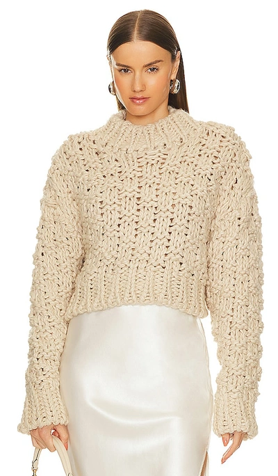 Lovers & Friends X Bridget Jolene Knit Sweater In Oatmeal