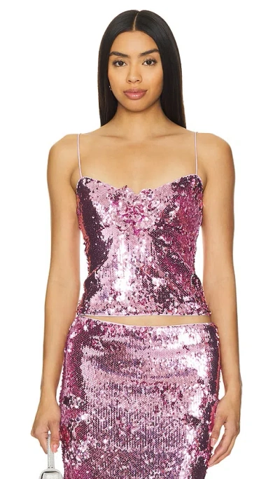 Lovers & Friends X Bridget Lilium Top In Pink