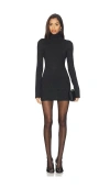 Lovers & Friends X Christina Elezaj Bessi Turtle Neck Mini Dress In Black