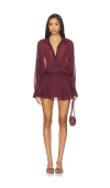 Lovers & Friends X Christina Elezaj Elena Romper In Burgundy