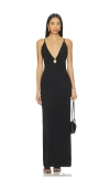 Lovers & Friends X Christina Elezaj Eugene Gown In Black