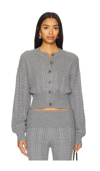 Lovers & Friends X Emily Gemma Bessie Cardigan In Grey