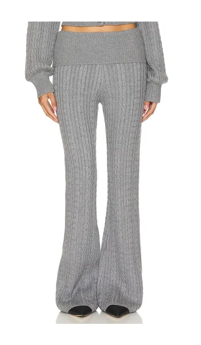 Lovers & Friends X Emily Gemma Bessie Knit Pant In Grey