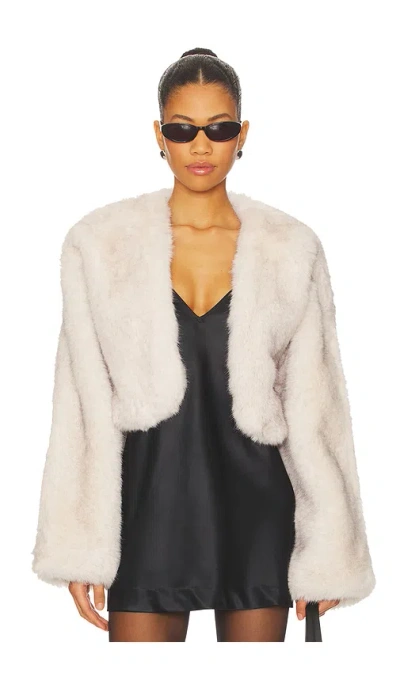 Lovers & Friends X Emma Leger Cropped Gabriel Coat In White