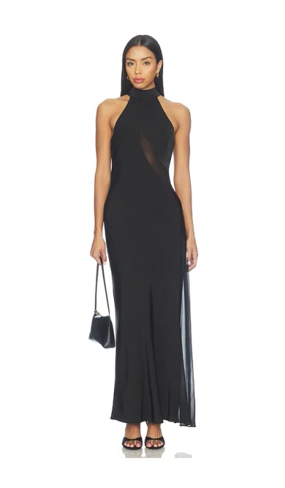 Lovers & Friends X Hannah Lizzy Noa Maxi Dress In Black