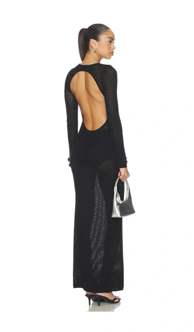 Lovers & Friends X Ivana Ramirez Evette Knit Maxi Dress In Black
