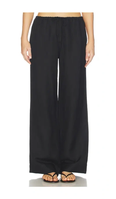 Lovers & Friends X Ivana Ramirez Lexa Linen Pant In Black