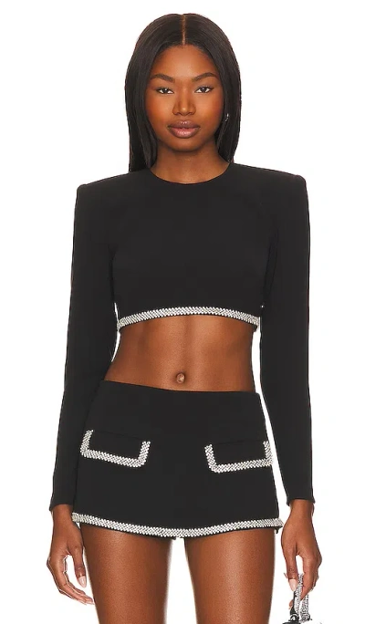 Lovers & Friends X Rachel Cosette Crop Top In Black