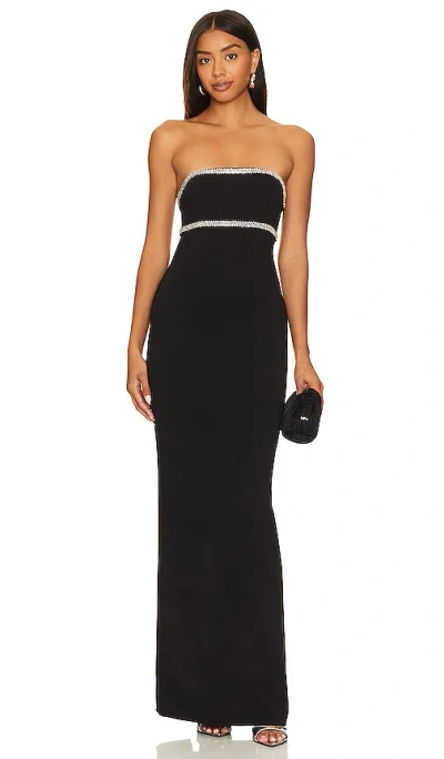 Lovers & Friends X Rachel Cosette Gown In Black
