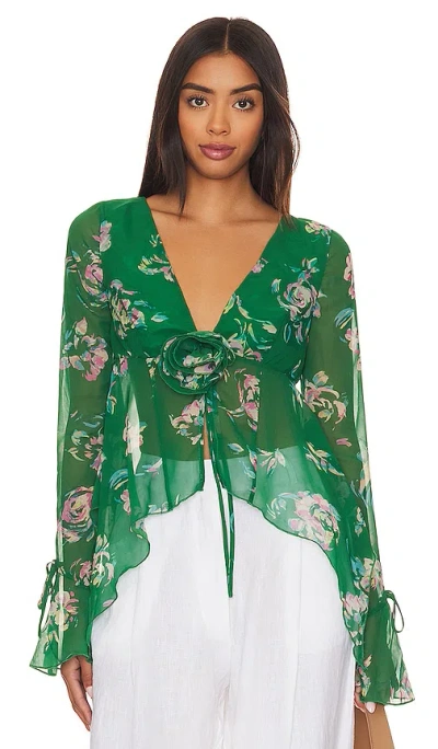 Lovers & Friends X Rachel Kiernan Top In Green