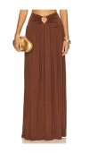 Lovers & Friends X Yhasmina Ferrara Lotte Maxi Skirt In Brown