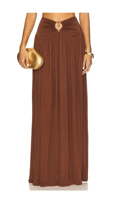 Lovers & Friends X Yhasmina Ferrara Lotte Maxi Skirt In Brown