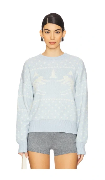 Lovers & Friends Adira Fair Isle Sweater In Baby Blue