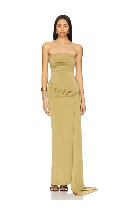 Lovers & Friends Adley Gown In 苔藓绿
