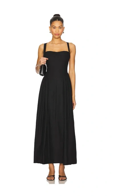 Lovers & Friends Agneta Midi Dress In 黑色