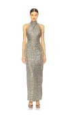 Lovers & Friends Ames Sequin Gown In 银色