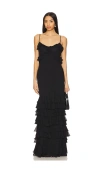 Lovers & Friends Arles Gown In 黑色