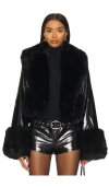Lovers & Friends Arya Faux Leather Jacket In 黑色
