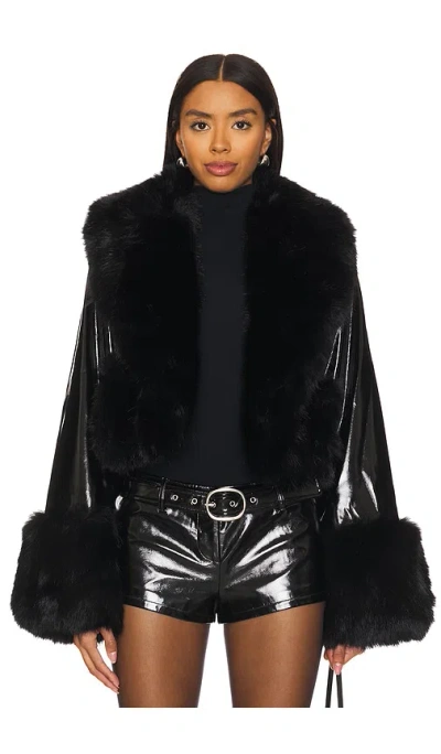 Lovers & Friends Arya Faux Leather Jacket In 黑色