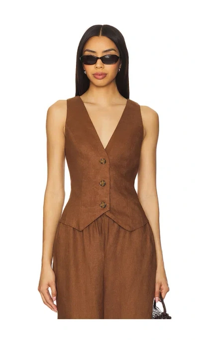 Lovers & Friends Asa Vest In Brown
