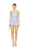 Lovers & Friends Ayla Romper In 蓝色条纹