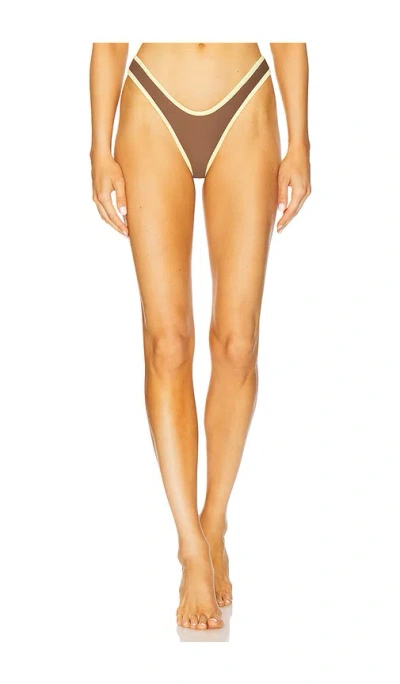 Lovers & Friends Ayo Bottom In Brown & Yellow
