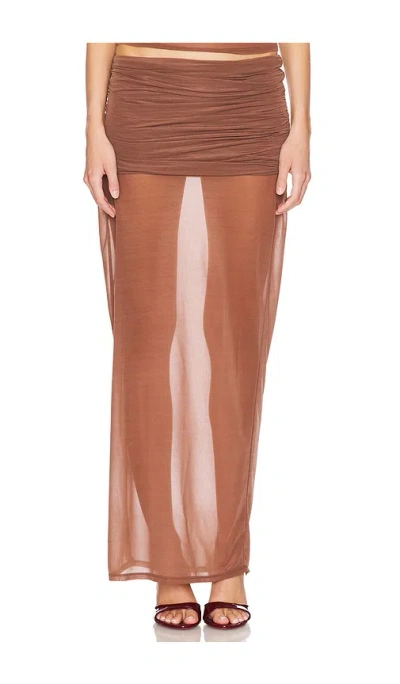 Lovers & Friends Bella Maxi Skirt In 브라운