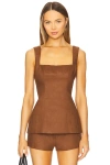 Lovers & Friends Brixton Top In Chocolate