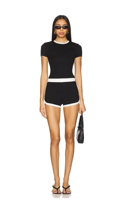 Lovers & Friends Calam Romper In Black And White