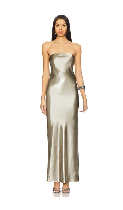 Lovers & Friends Carolyn Maxi Dress In 灰绿色