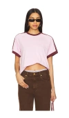 Lovers & Friends Charlie Tee In Pink & Maroon