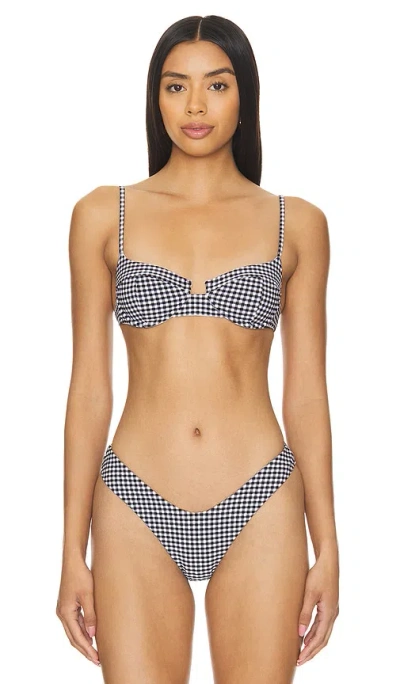 Lovers & Friends Check Me Out Top In Black Gingham