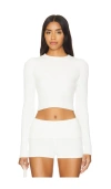 Lovers & Friends Clarisse Crewneck Sweater In White