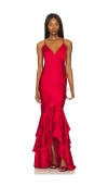 Lovers & Friends Cleo Gown In Red