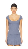 Lovers & Friends Cohle Top In Grey