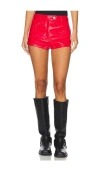 Lovers & Friends Colson Faux Leather Short In 宝石红
