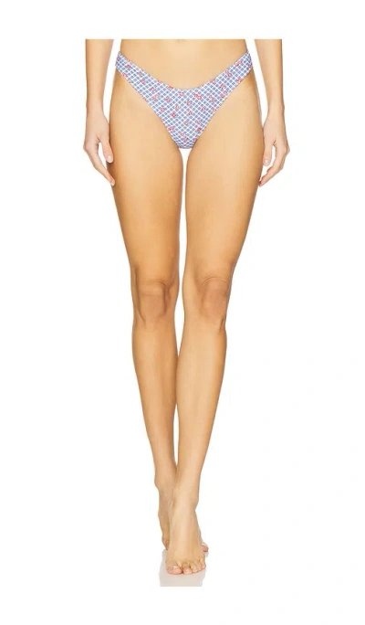 Lovers & Friends Desarae Bottom In Blue & Red Floral