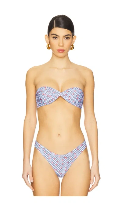 Lovers & Friends Desarae Top In Blue & Red Floral