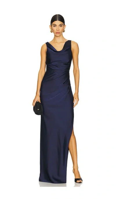 Lovers & Friends Effie Gown In Navy