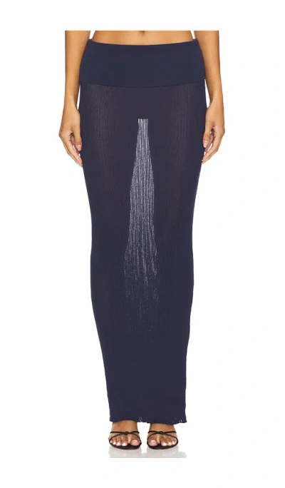 Lovers & Friends Ellison Sheer Maxi Skirt In 네이비