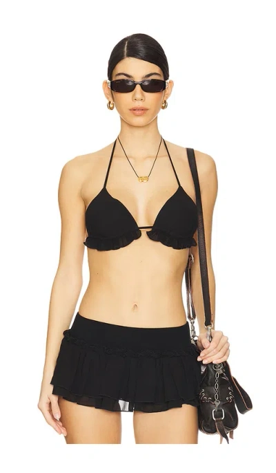 Lovers & Friends Falaise Bikini Top In 黑色