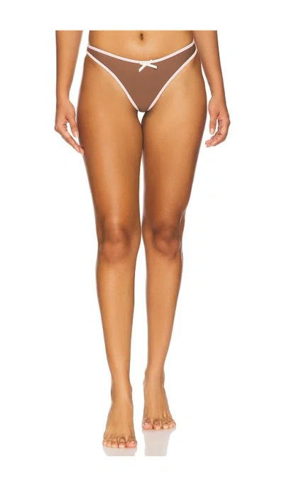 Lovers & Friends Harriet Bottom In Brown & Pink