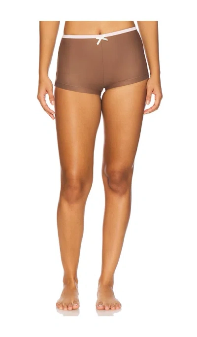 Lovers & Friends Harriet Short In Brown & Pink