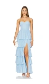 Lovers & Friends Hattie Gown In Baby Blue